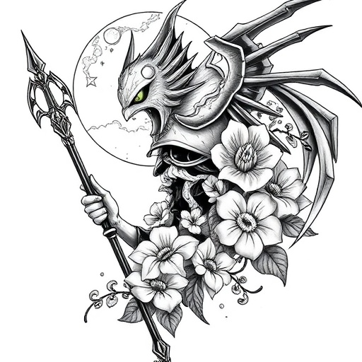 Moonlit Shadow Tattoo idea