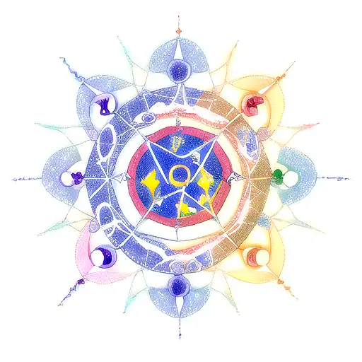 A Constellation Of Zodiac Symbols Forming A Geminis