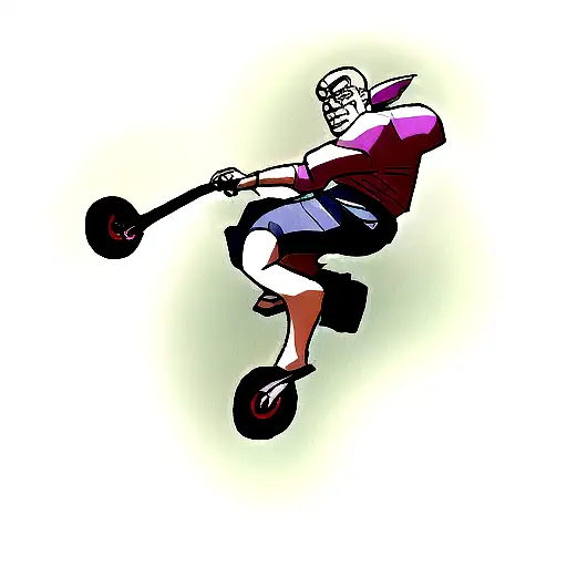 Polish Gangster Riding An Electric Scooter