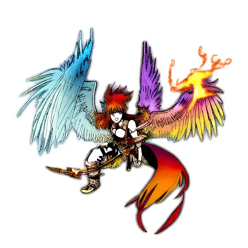 Sword With A Phoenix On One Side