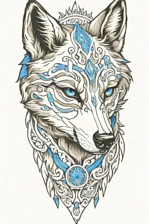 Cherokee Wolf Pup With Blue Eyes