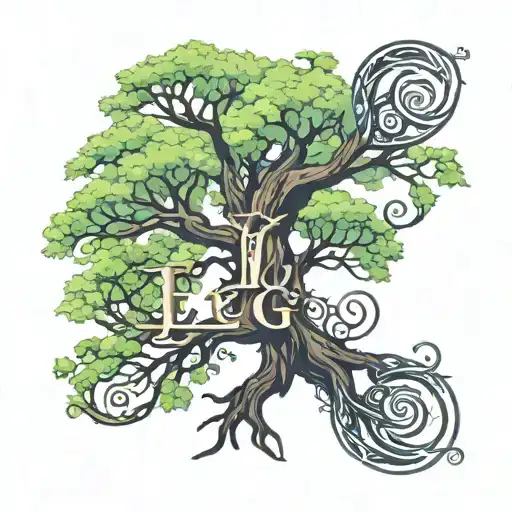 Tree With Initials L O G