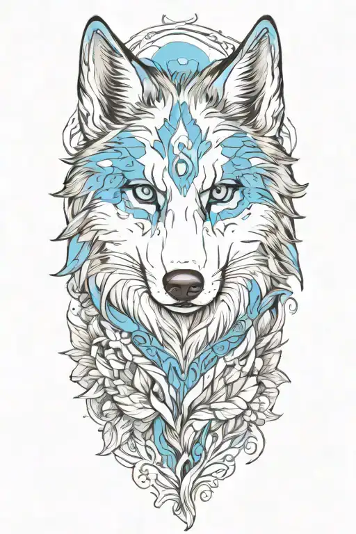 Cherokee Wolf Pup Blue Merle Anime