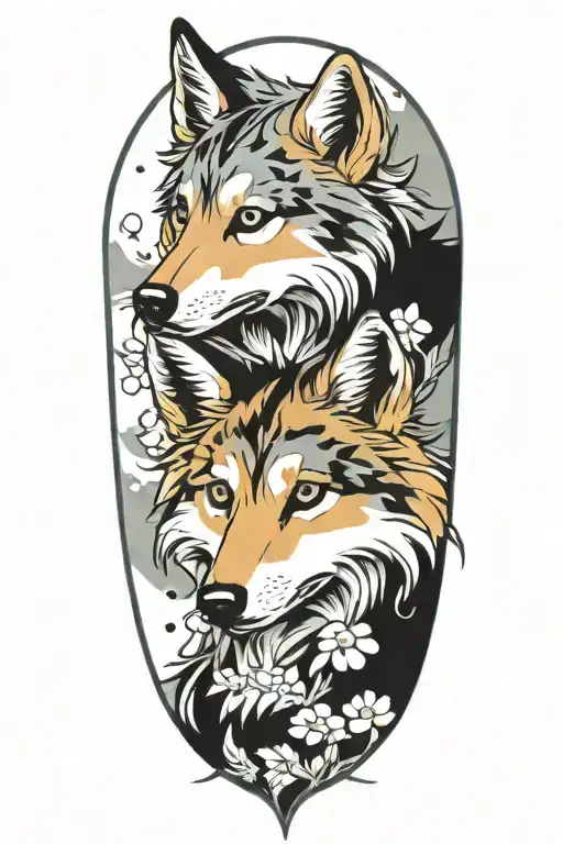 Cherokee Wolf Pup Blue Merle Anime