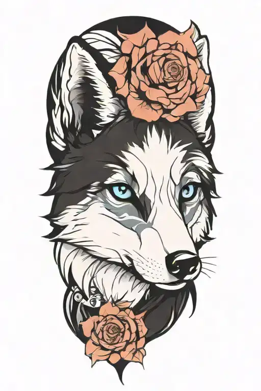 Cherokee Wolf Puppy Blue Eyes Anime