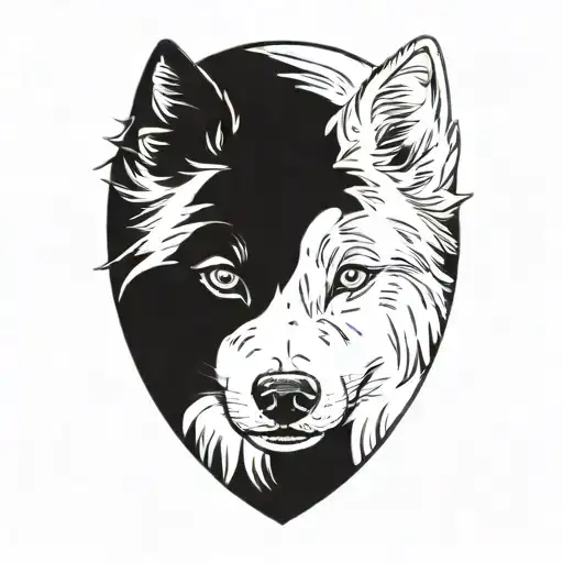 Happy Blue Merle Pomsky Blue Eyes Surrounded