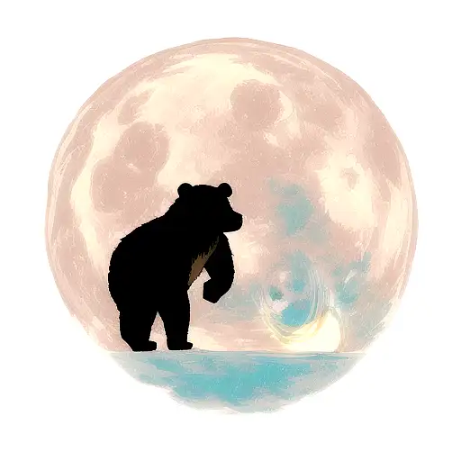 The Moon Coming Out Of The Sun In The Form Of A Bear's Head