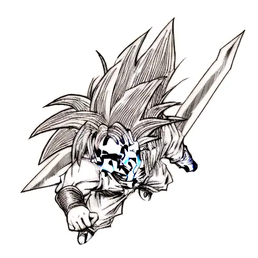 Dragonball Z Style Goku Black Ki Blade