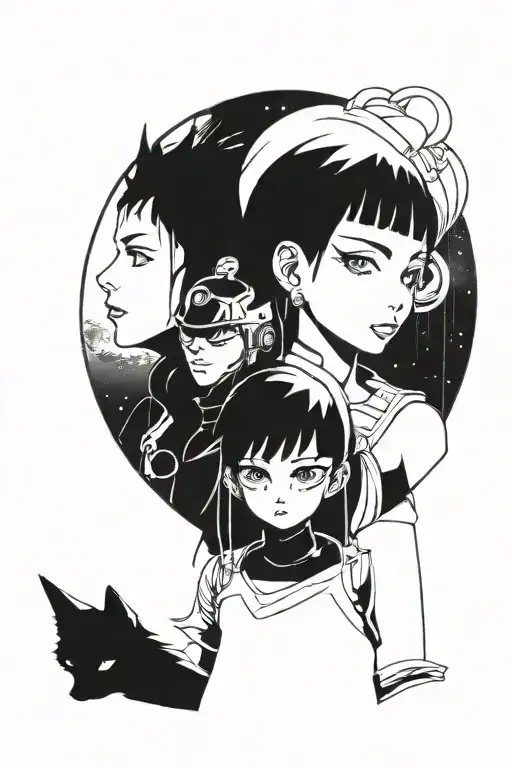 David And Lucy From Cyberpunk Edgerunners On The Moon