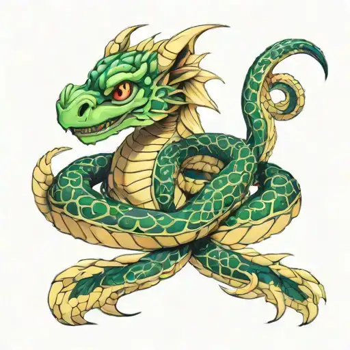 Dragon Cute Long Snake Wrapped