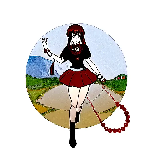 A Necklace Of Red Beads With A Wristwatch Inside