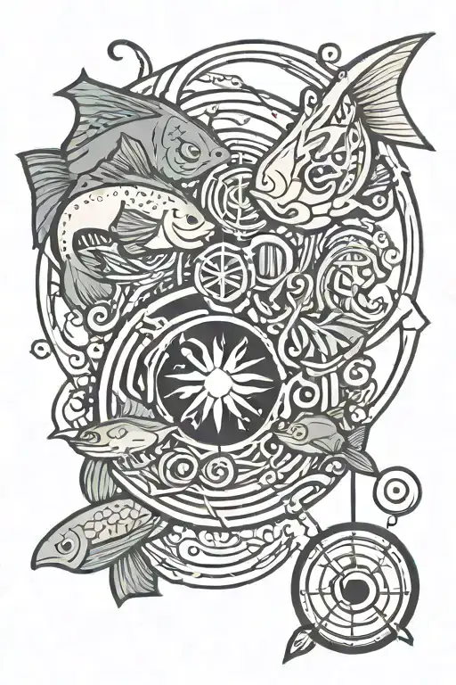 The Adventure Zone Balance Symbol With Steve The Fish And Fisher The Voidfish