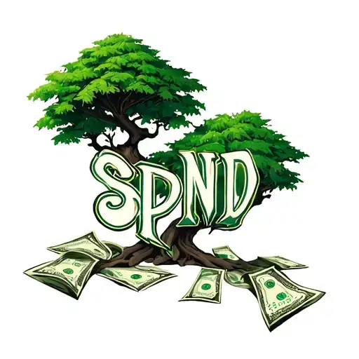 Spnd Word With Money Tree Growing