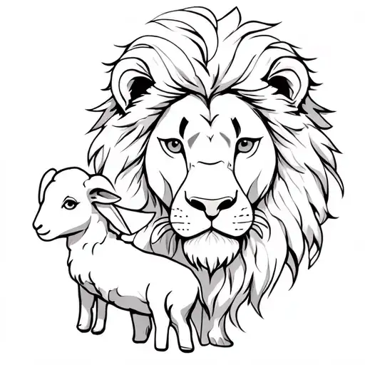 A Lion And A Lamb Equal Sizes
