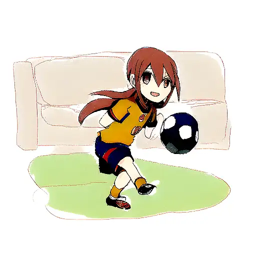 Anime Character From Inazuma Eleven With A Football