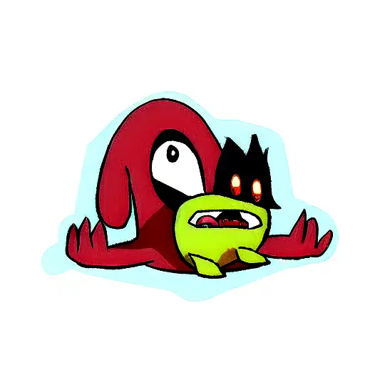 Nibbler From Futurama Abducting Diglett From Pokemon