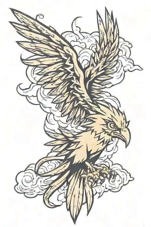 The Pokemon Zapdos With Thunderclouds Behind It