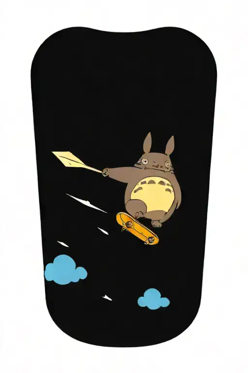 Totoro Skateboarding