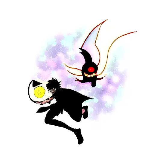 Demon Of Darkness With A Angel Of Light Opposite Of It