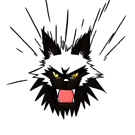 Angry Black Wolf