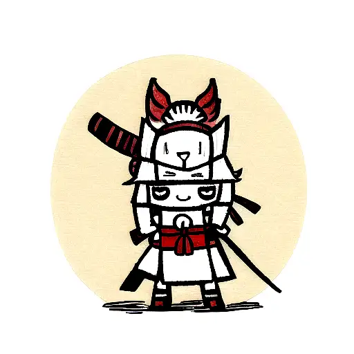 Samurai With Japanese Letters
