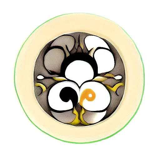 Yin Yang With Sacura Tree Inside