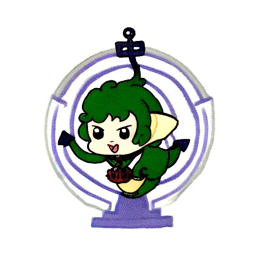 Green Dragon With Anchor