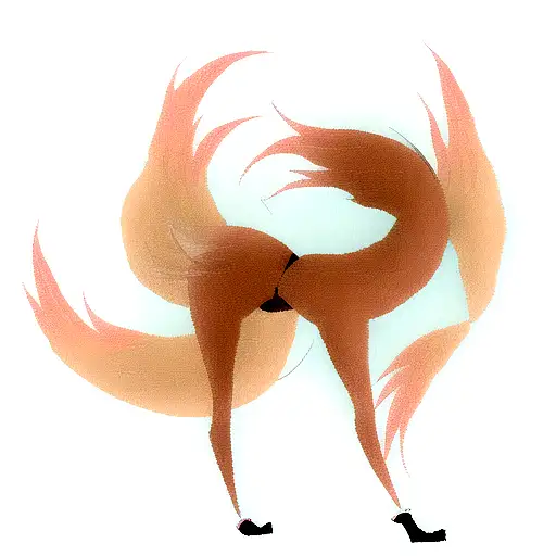 Minimalistic Nine-tailed Fox