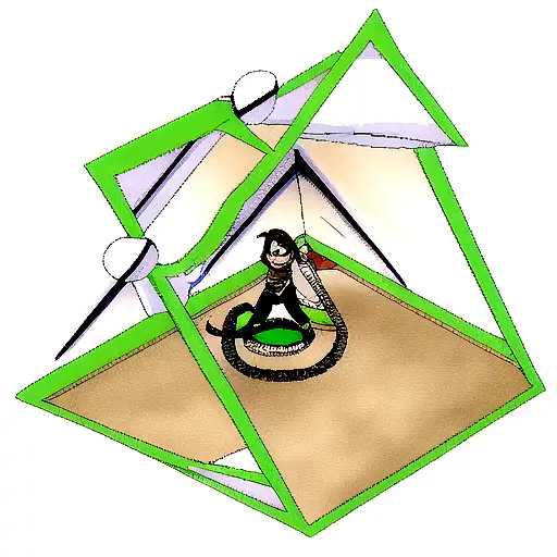 Snake Coming Out Of Triangle Portal