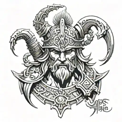 The Greek God Of War Ares His Head Lion