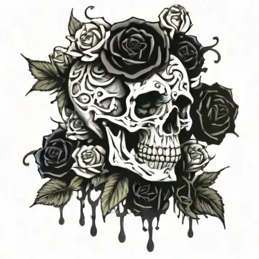 Skull And Roses