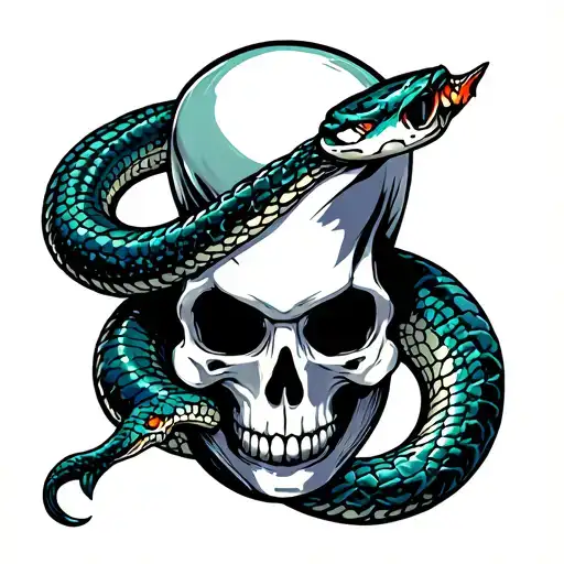 Skull Snake Cross
