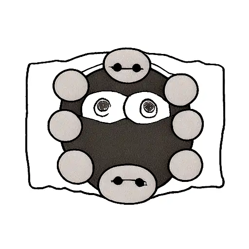 Many Black Eyes No Face