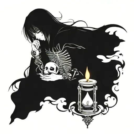 Death With A Candle An Hourglass And Then You Add Something