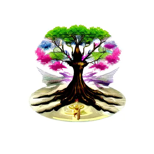 Tree Of Life With God Hand