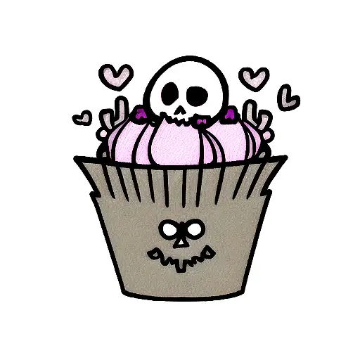 Chin Up Cupcake Skull