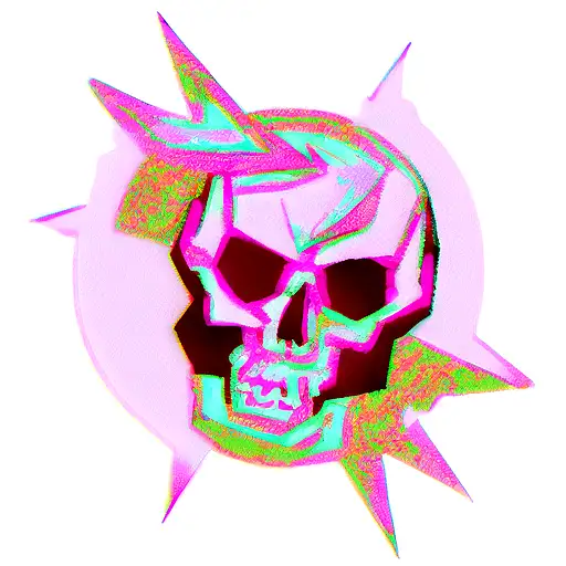 Skull And Retrowave Sun