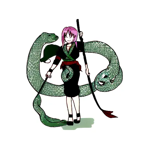 A Staff With A Snake Wrapped Around It