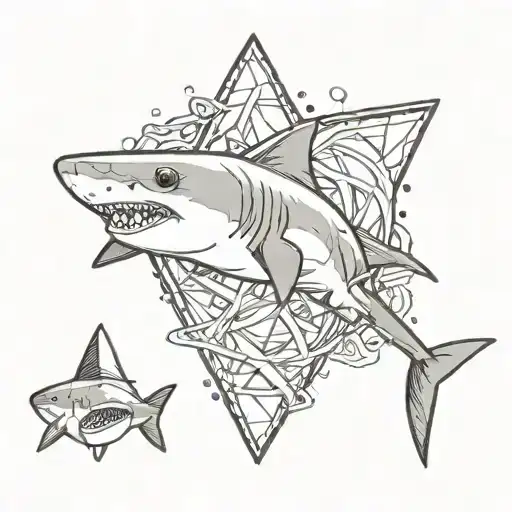 Small Shark Combined With Triangle