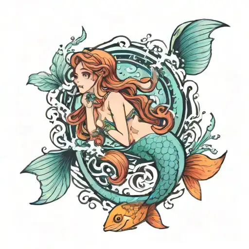 Mermaid And Redfish