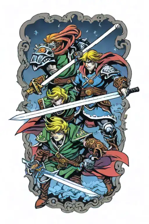Ganondorf Vs Link Fight Swords