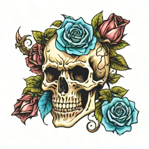 Skull And Roses