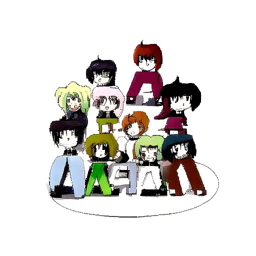 The Letters T4e In A Cartoon Style
