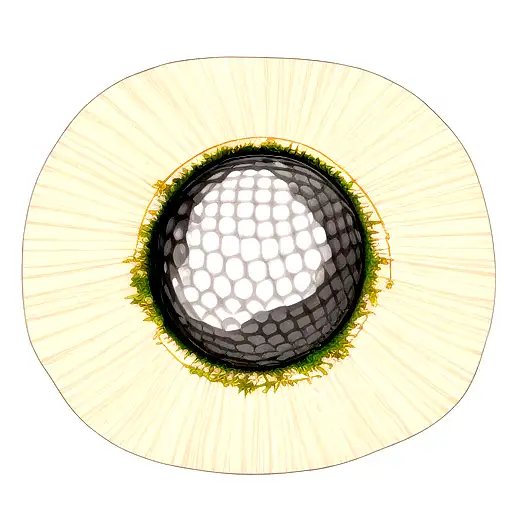 Golf Ball Breaking Through A Wooden Board