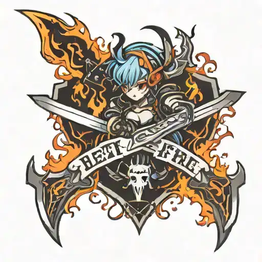 Set Your Heart On Fire Inscription Demon Cleaver Blade