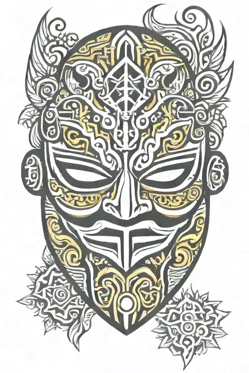 Lucha Libre Mask With Aztec