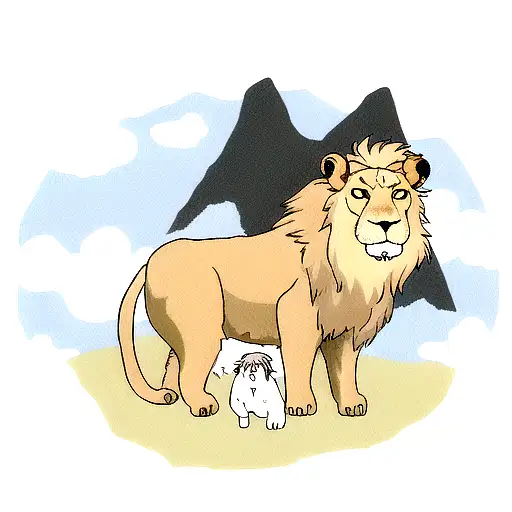Lion And Mountain Goat