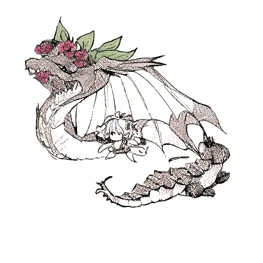 A Dragon And A Flower