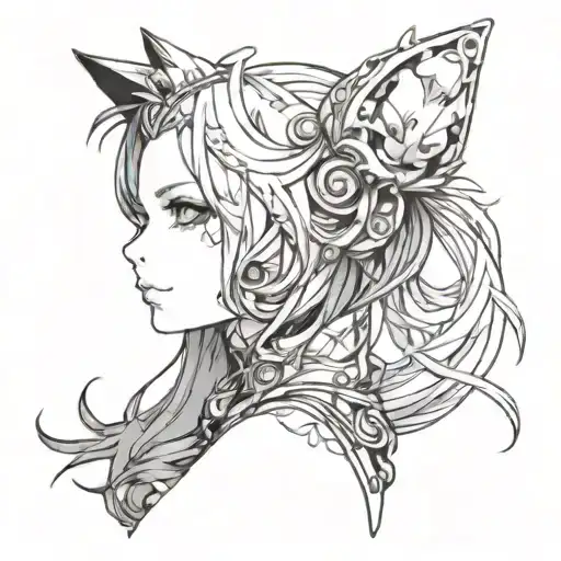 Cat Girl Side Profile