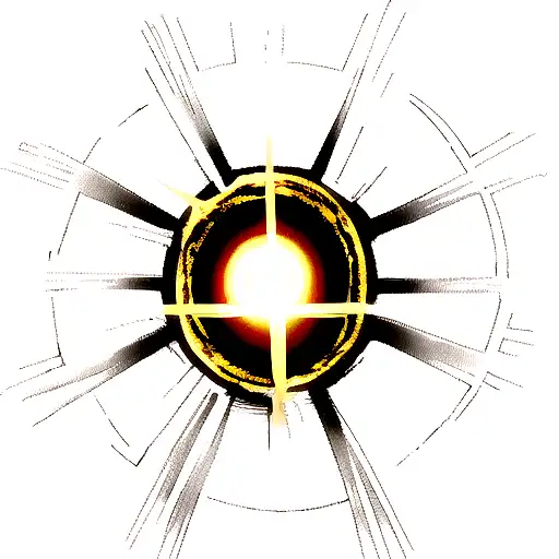 Sun With The Word Sun In Script